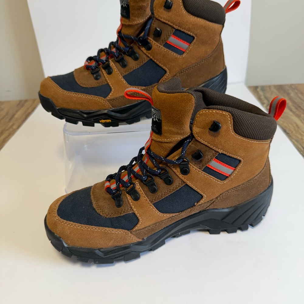 Brown and Black Hiking Boots